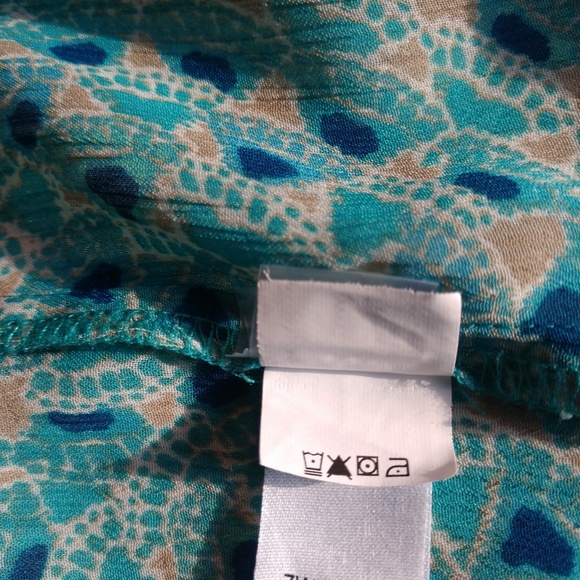 Lucky Brand Sheer Peasant BOHO Top - Picture 5 of 8